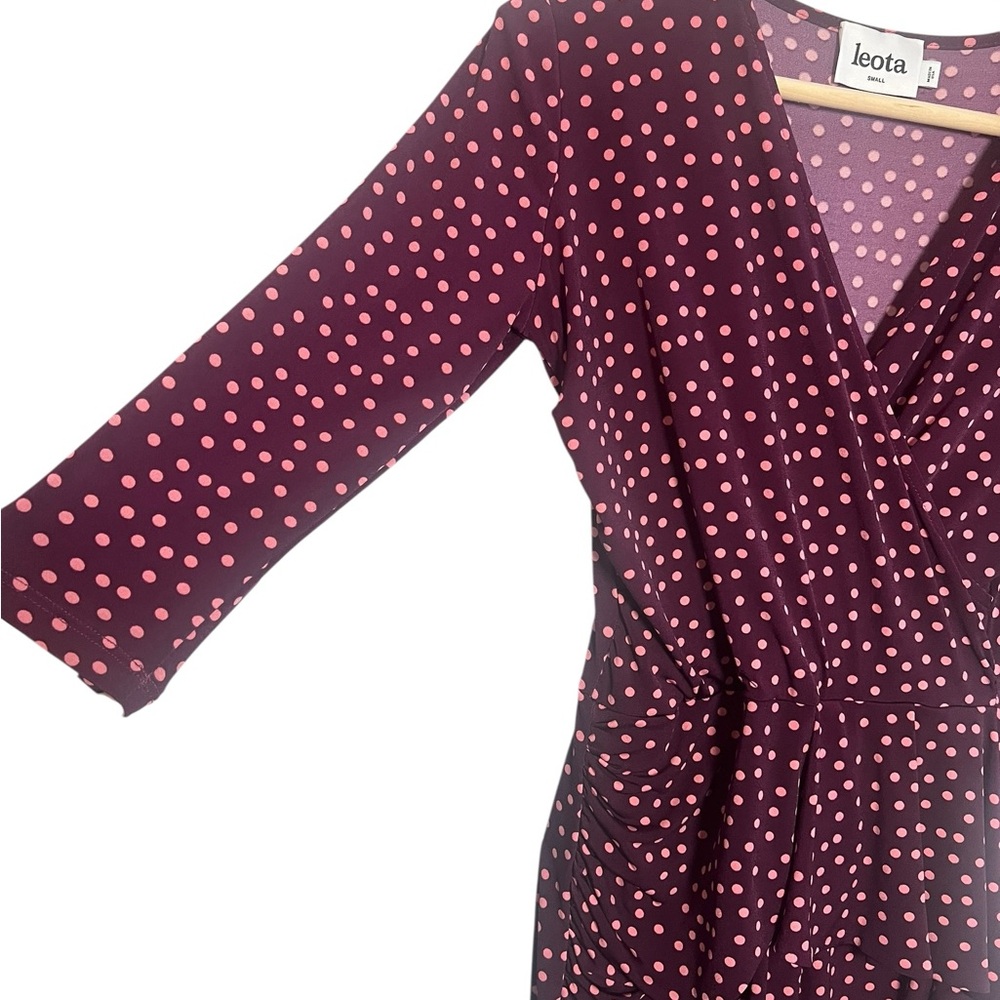 Leota Pink Dot Ruffle Sheath dress - Picture 6 of 11